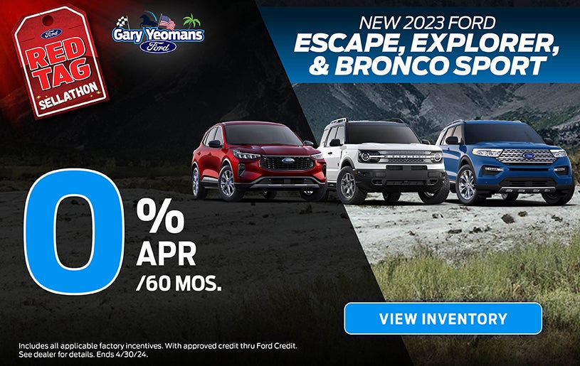 New 2023 Ford Escape, Explorer, Bronco Sport